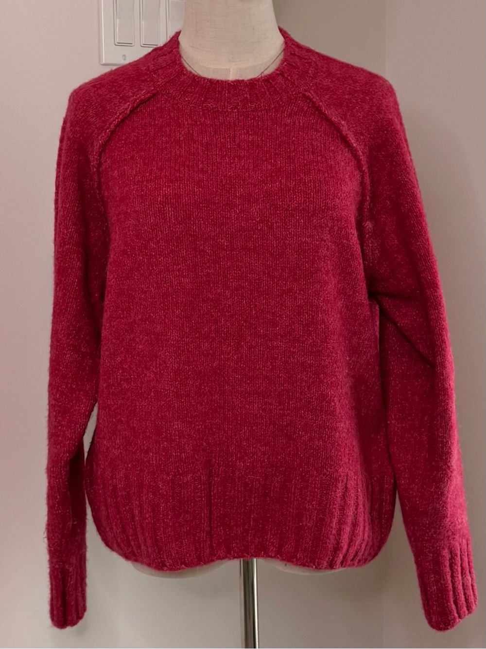 Anthropologie Raspberry Crewneck Sweater (2036)
